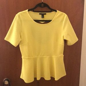 Yellow Peplum Top